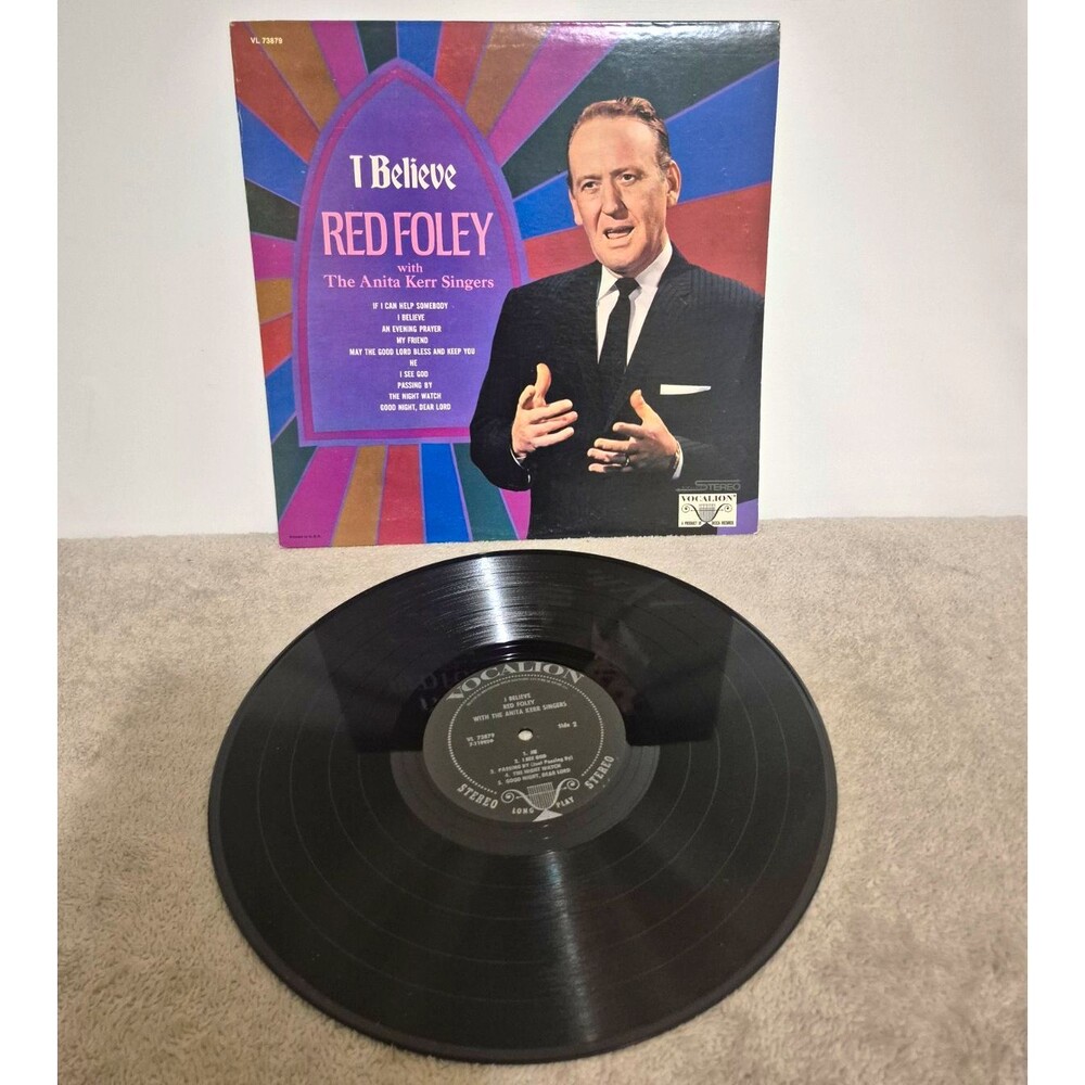 Red Foley I Believe 12" Stereo Vinyl LP Vocalion VL 73879 Religious